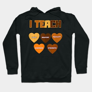 I Teach Black History Month Melanin Afro African Teacher Hoodie